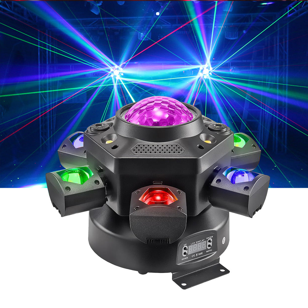 KTVLIGHTS 120W Six Arm Moving Head Light RGBW DJ Stage Lighting-E4