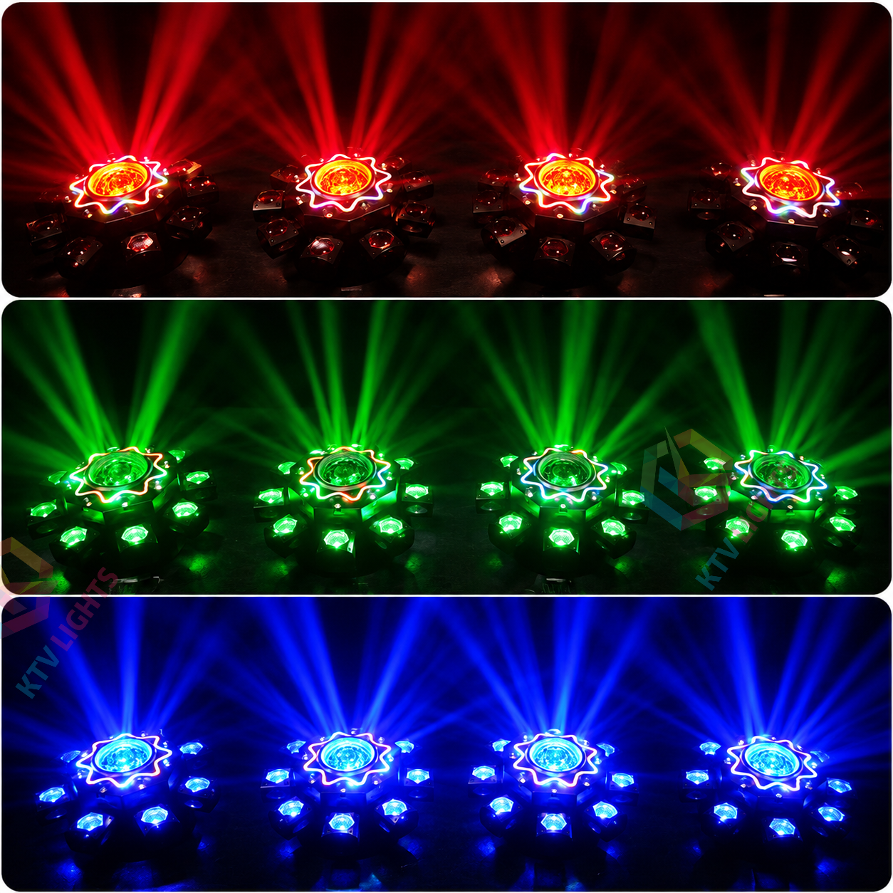 KTVLIGHTS Magic Ball 8 Arm Moving Head Laser DJ Stage Light-E86