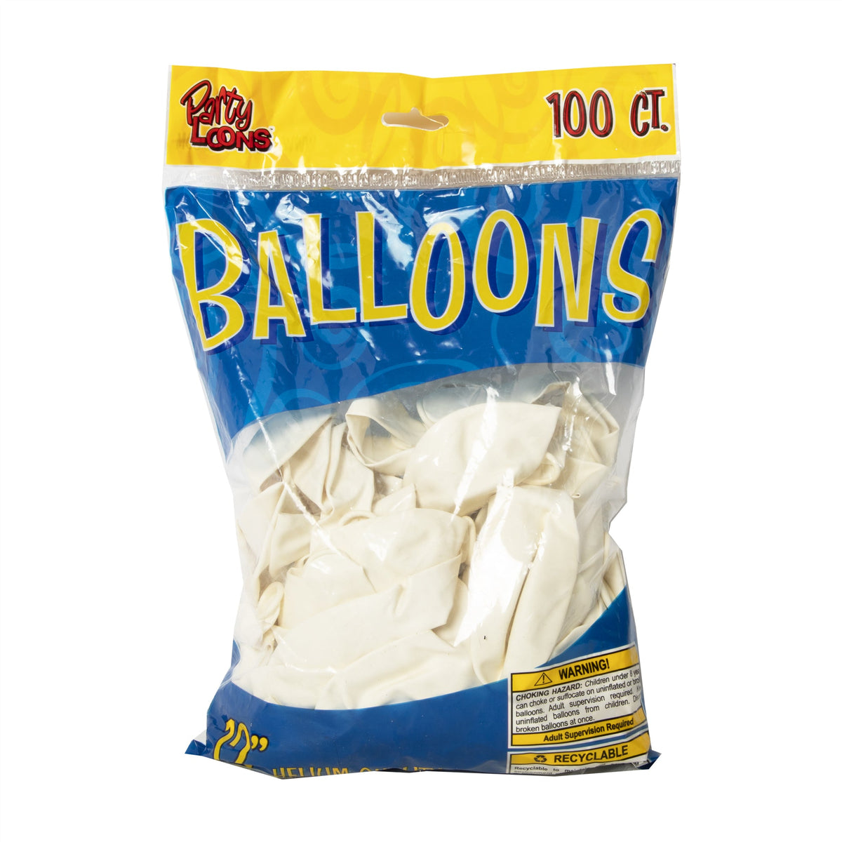 White Latex 12" Balloons