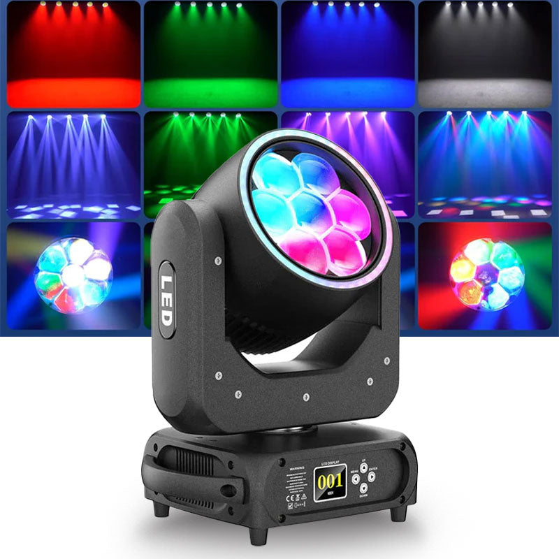 KTVLIGHTS 7x40W RGBW LED Zoom Moving Head DJ Stage Light - E63