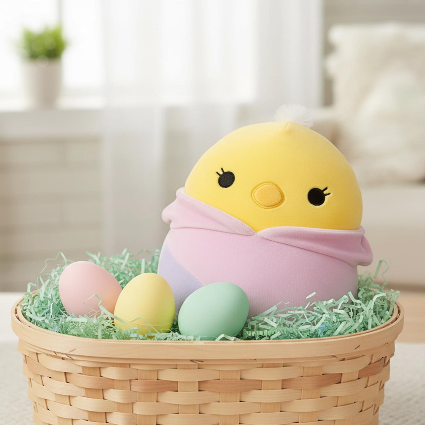 Squishmallows Easter Squad 8 Inch Plush | Aimee The Chick In Cow Outfit