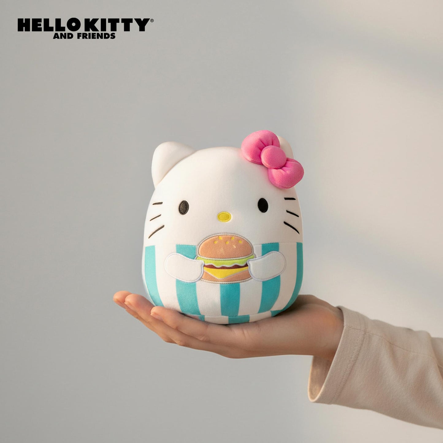 Squishmallows X Sanrio Food 5 Inch Plush | Hello Kitty With Cheeseburger