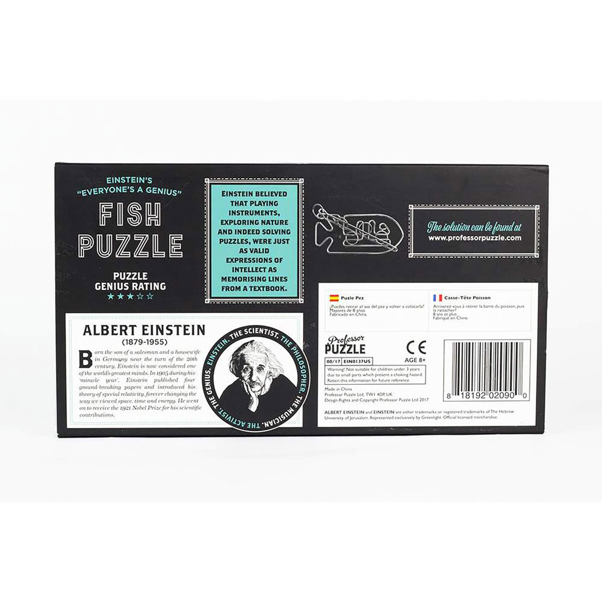 Einstein The Fish Puzzle 3D Brain Teaser Puzzle