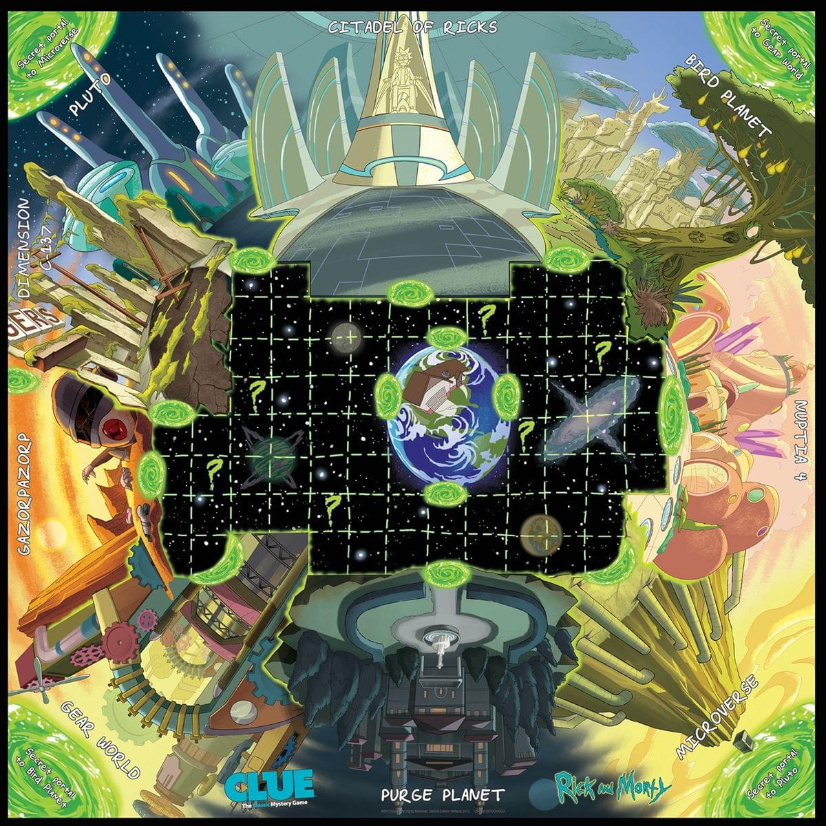 Rick and Morty Clue Board Game