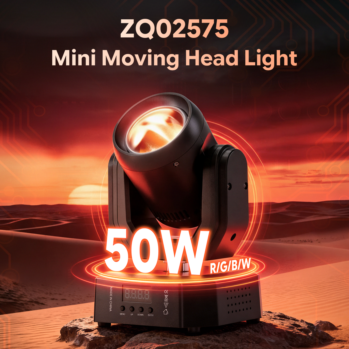 KTVLIGHTS Mini RGBW Moving Head Light DJ Stage Lighting-E72