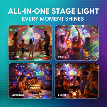 KTVLIGHTS RGBW Mini Magic Ball Moving Head Light DJ Stage Lighting-E77