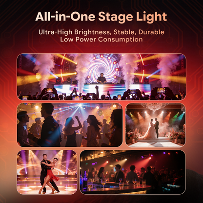 KTVLIGHTS RGBW Mini LED Moving Head Light DJ Stage Lighting-E76