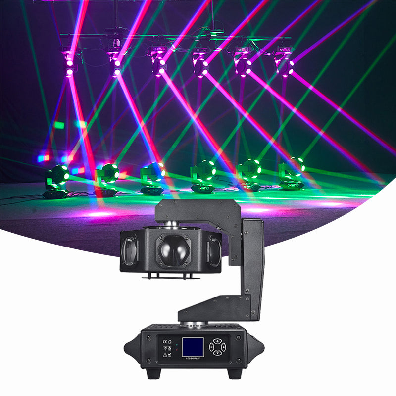 KTVLIGHTS 240W Six Eye Moving Head Light RGBW DJ Stage Lighting-E16