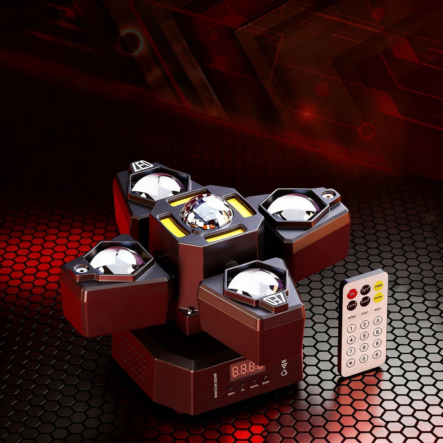 KTVLIGHTS RGBW Four Arm Magic Ball Stage Light DJ Lighting-E73