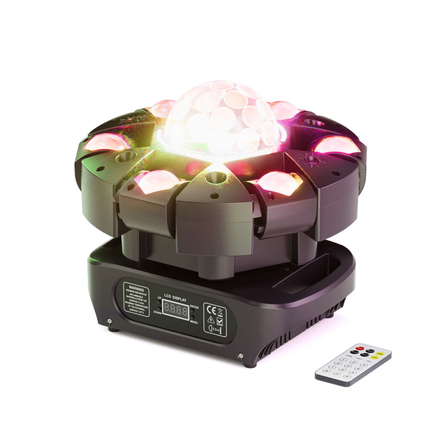 KTVLIGHTS LED Six Arm Moving Magic Ball Light DJ Stage Lighting-E74