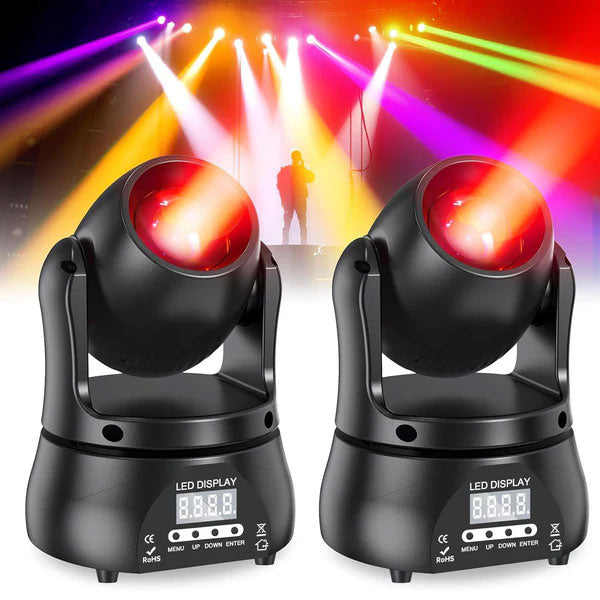 KTVLIGHTS Mini RGBW Moving Head Beam Light for DJs & Parties-E7