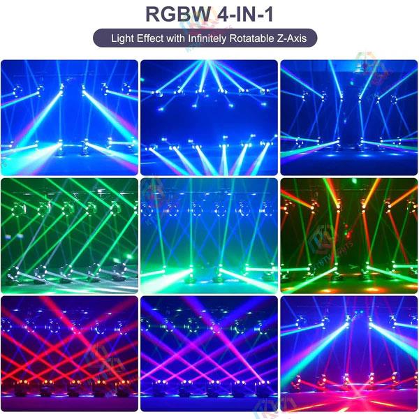 KTVLIGHTS 240W Six Eye Moving Head Light RGBW DJ Stage Lighting-E16