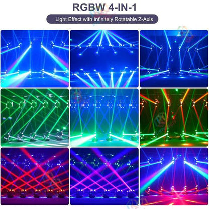 KTVLIGHTS 240W Six Eye Moving Head Light RGBW DJ Stage Lighting-E16
