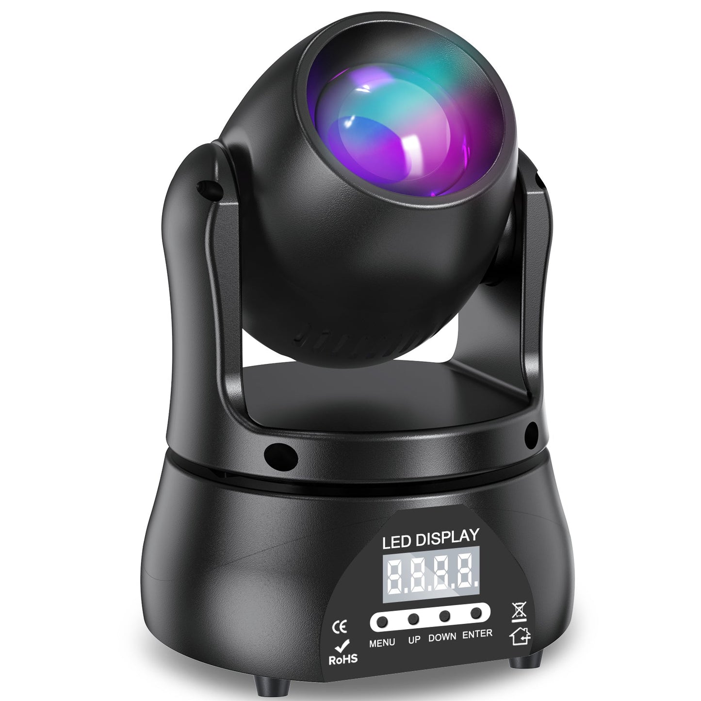 KTVLIGHTS Mini RGBW Moving Head Beam Light for DJs & Parties-E7