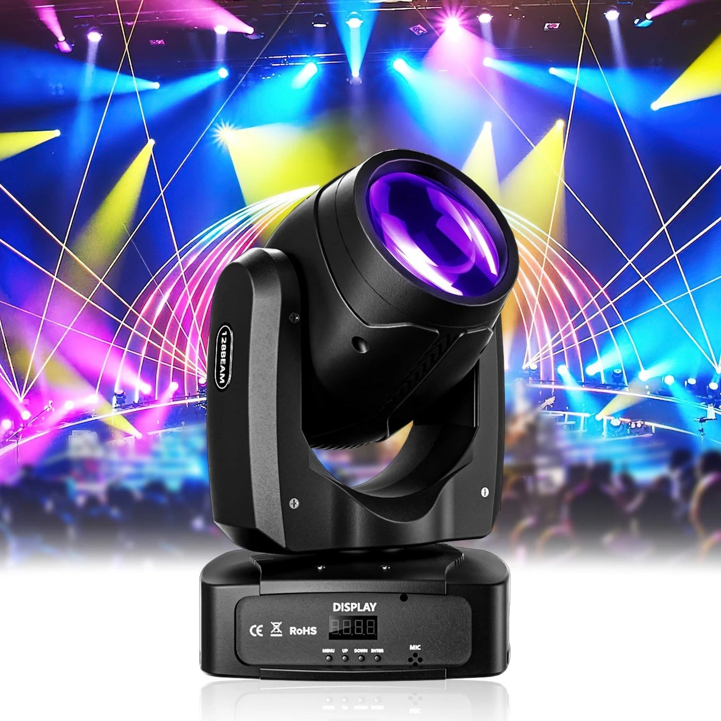 KTVLIGHTS 150W RGBW DMX Moving Head DJ Stage Light for Events- E80