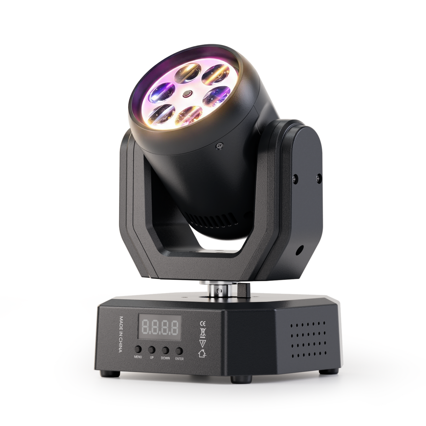 KTVLIGHTS RGBW Mini LED Moving Head Light DJ Stage Lighting-E75