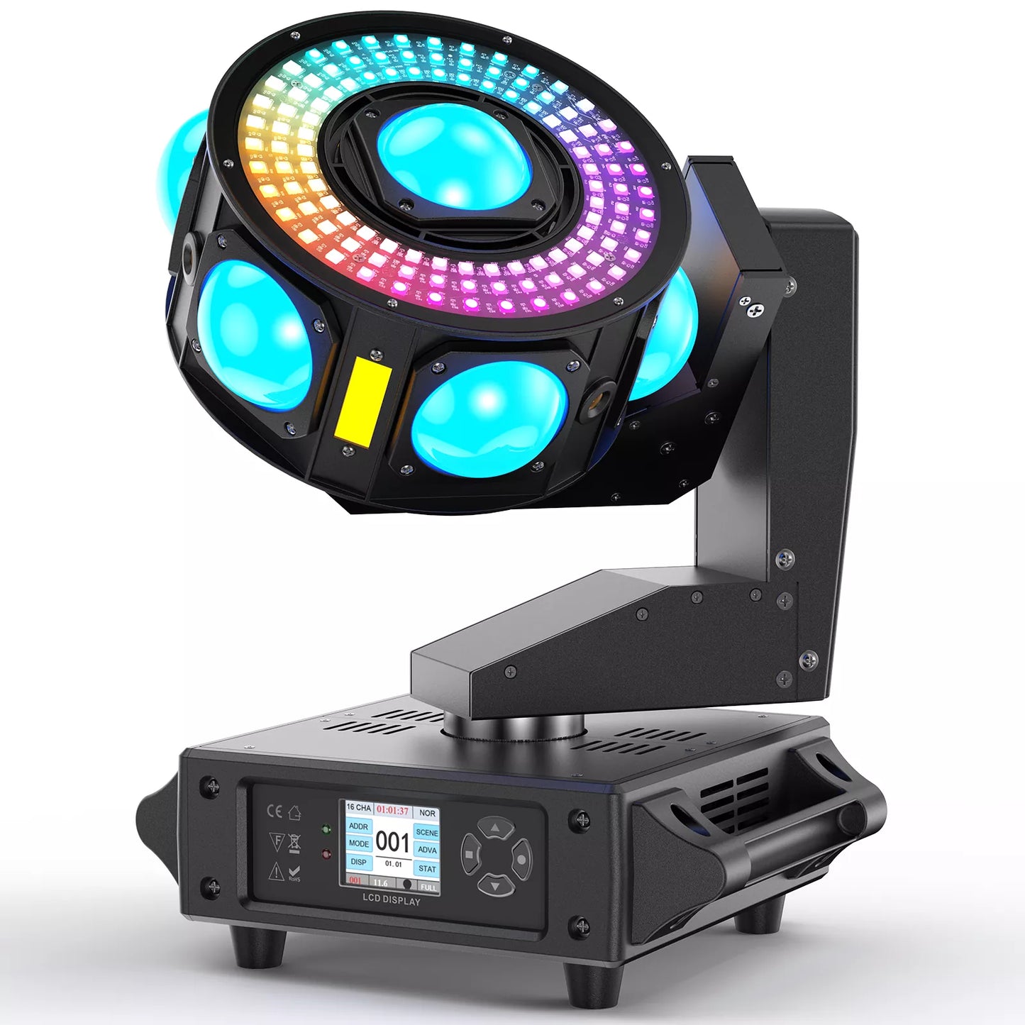 KTVLIGHTS 160W RGBW Laser 4-in-1 Moving Head Light - E15