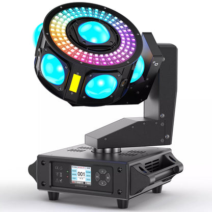 KTVLIGHTS 160W RGBW Laser 4-in-1 Moving Head Light - E15