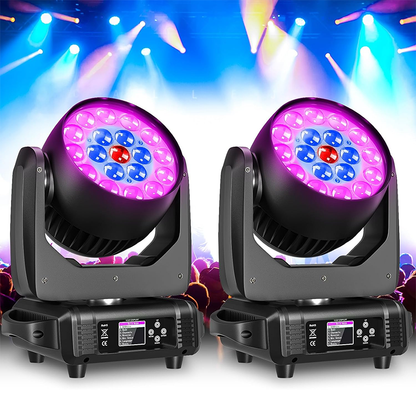 KTVLIGHTS LED 285W RGBW 19 LED Moving Head Light DJ Stage Lighting-E54