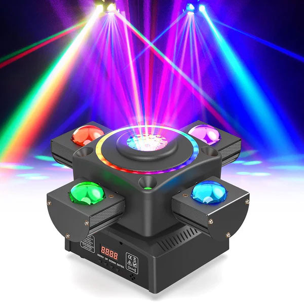 KTVLIGHTS 140W Four Arm Moving Head Light RGBW DJ Stage Lighting- E12