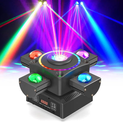 KTVLIGHTS 140W Four Arm Moving Head Light RGBW DJ Stage Lighting- E12