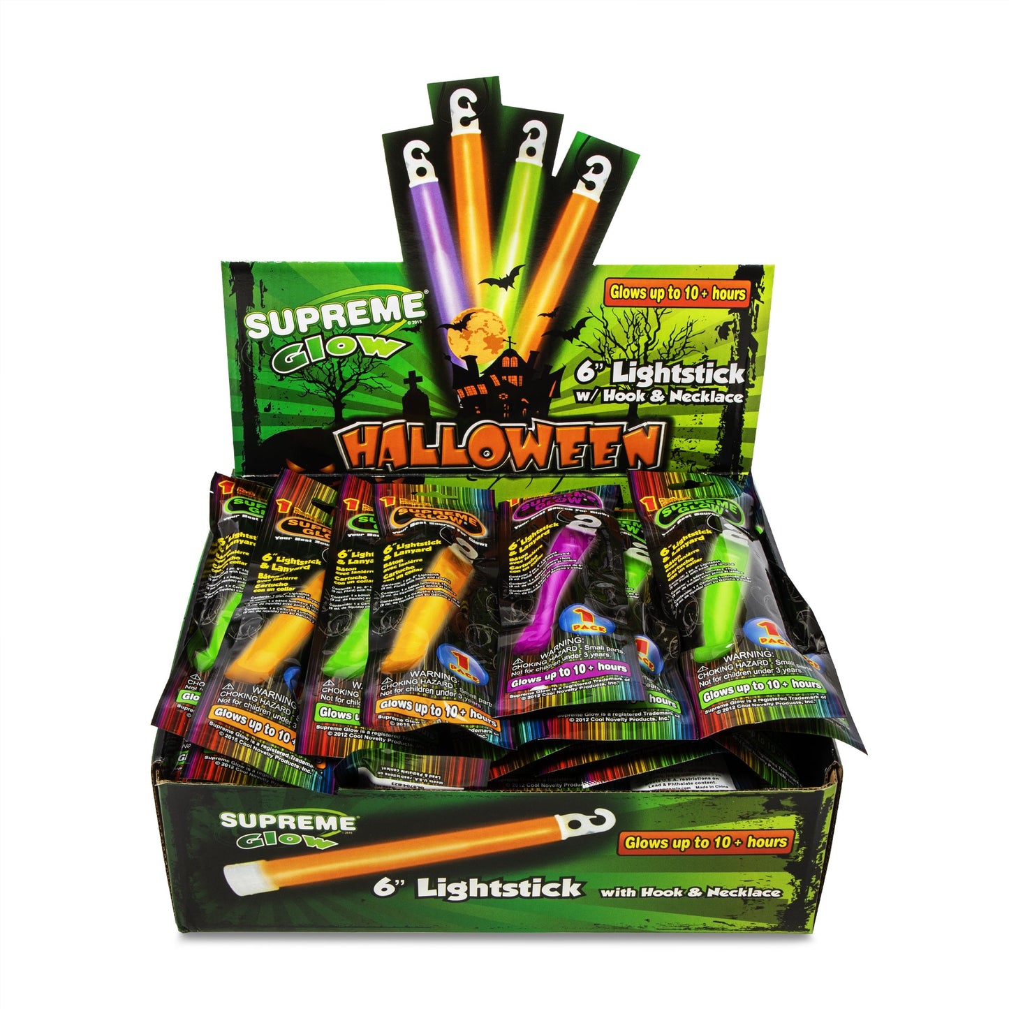 Halloween Glow 6" Sticks Retail Counter Display