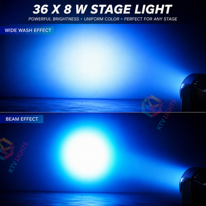 KTVLIGHTS RGBW LED Moving Head DJ Stage Light Party Club-E84