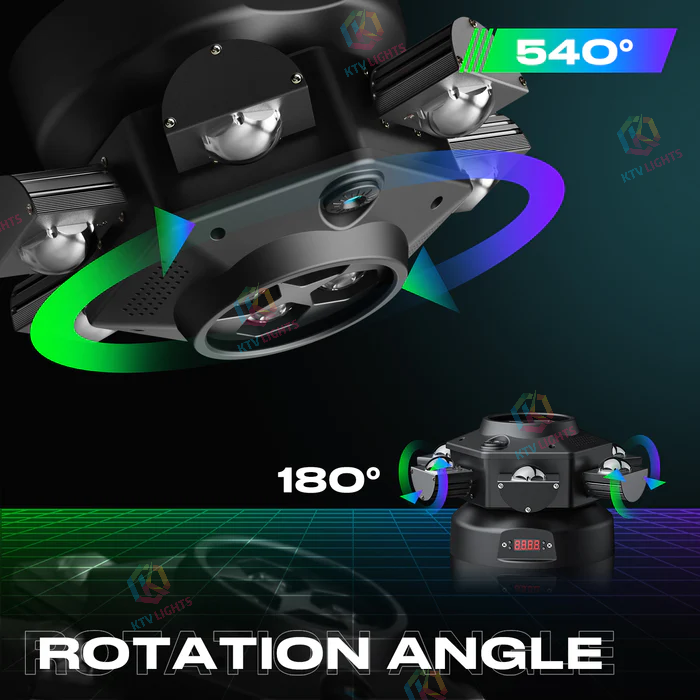 KTVLIGHTS 6 Arm Bee Eye Moving Head Stage Light RGB Effects-E3