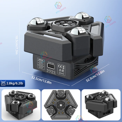 KTVLIGHTS 220W RGBW 4-in-1 Moving Head Light DJ Stage Lighting - E31