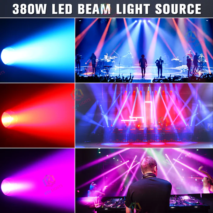 KTVLIGHTS 380W 17R Prism Beam Moving Head DJ Stage Light - E35