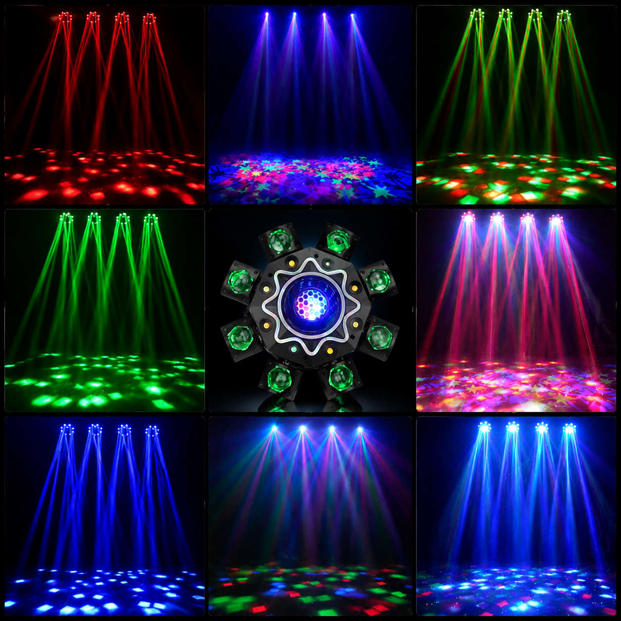 KTVLIGHTS 8 Arm RGBW Moving Head DJ Stage Light-E88