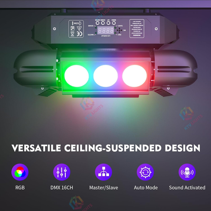 KTVLIGHTS 150W 4 in 1 Moving Head Light RGB DJ Stage Lighting-E2