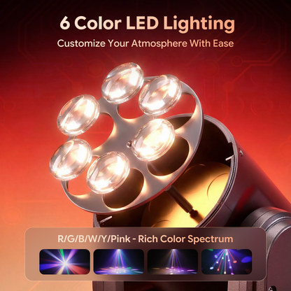 KTVLIGHTS RGBW Mini LED Moving Head Light DJ Stage Lighting-E75
