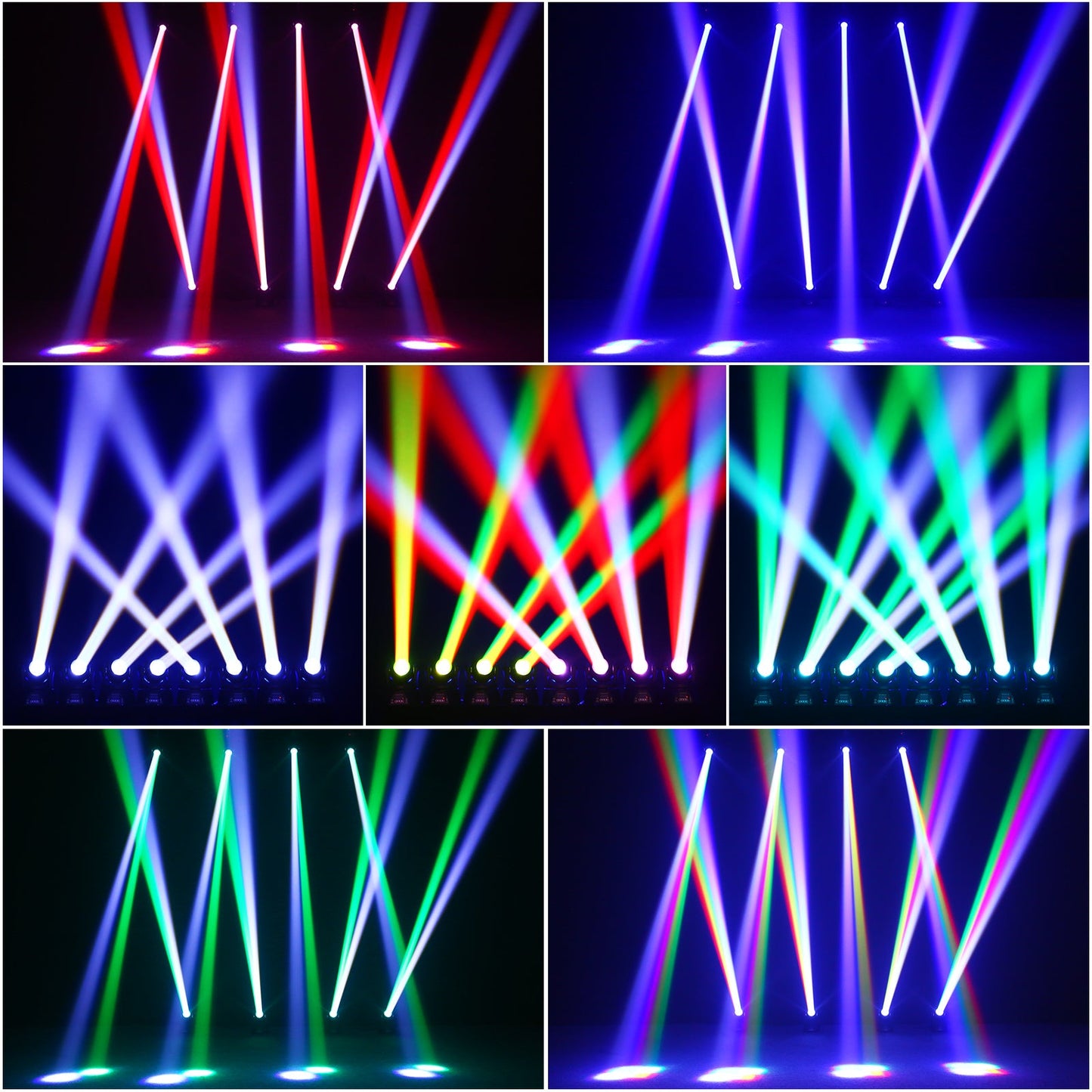 KTVLIGHTS Mini RGBW Moving Head Beam Light for DJs & Parties-E7