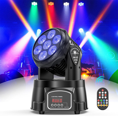 KTVLIGHTS 6 RGBW LED Stage Wash Light Moving Head for DJ Events - P9