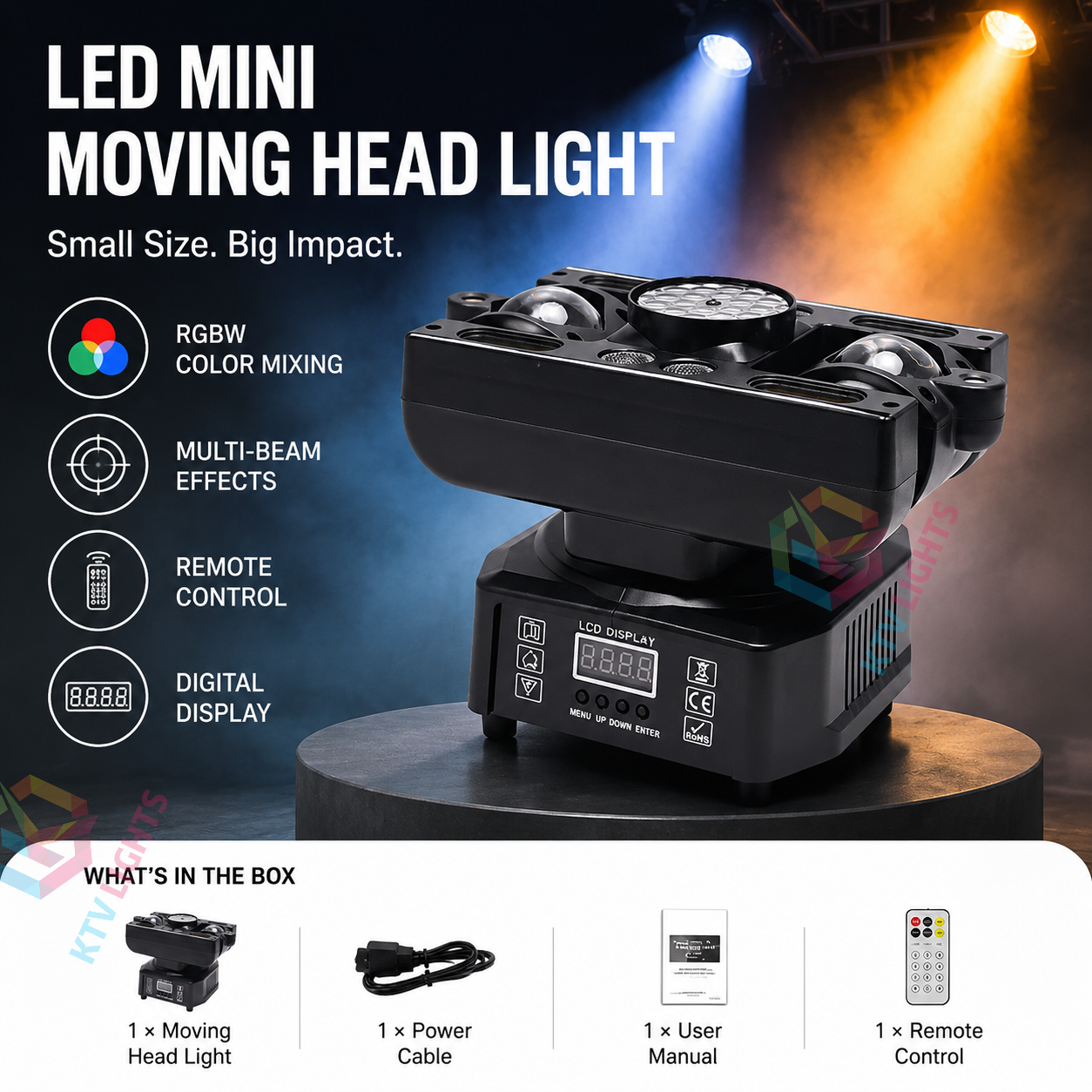 KTVLIGHTS 60W Snowflake Stage Light DJ Disco Party Lighting-E83