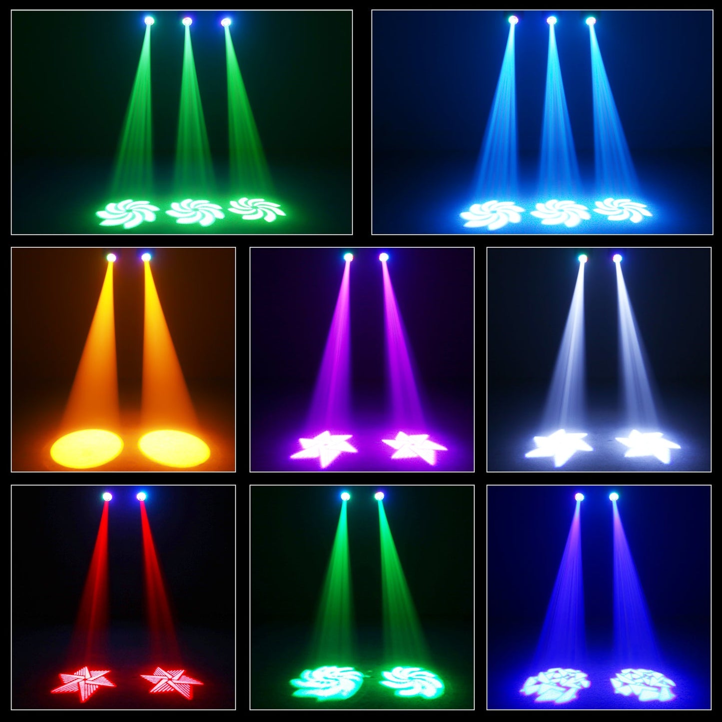 KTVLIGHTS RGB 8 Color Spot Moving Head DJ Stage Light- E30