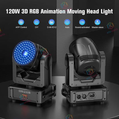 KTVLIGHTS 120W Bluetooth APP Animation Moving Head Light-A32