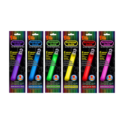Assorted 6" Glow Sticks Retail Counter Display