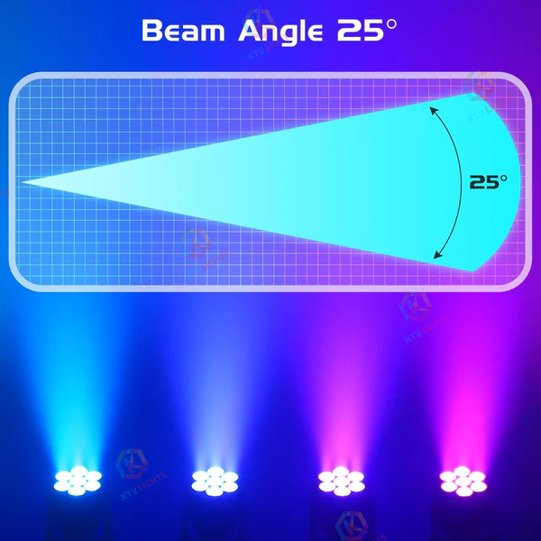 KTVLIGHTS 6 RGBW LED Stage Wash Light Moving Head for DJ Events - P9