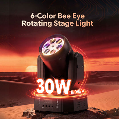 KTVLIGHTS RGBW Mini LED Moving Head Light DJ Stage Lighting-E75