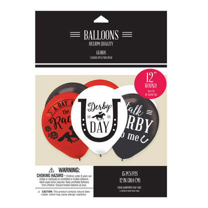 Derby Day 12" Latex Balloons