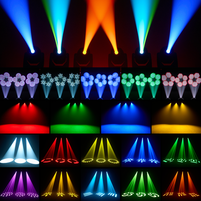 KTVLIGHTS 200W LED Beam 3-in-1 Moving Head DJ Stage Light-E47