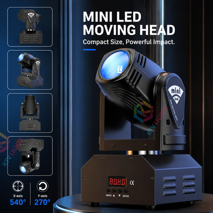KTVLIGHTS RGBW 4-in-1 LED Beam Moving Head Light DJ Stage Lighting-E20