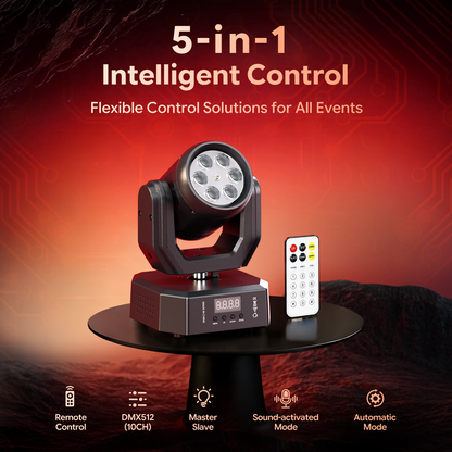 KTVLIGHTS RGBW Mini LED Moving Head Light DJ Stage Lighting-E75