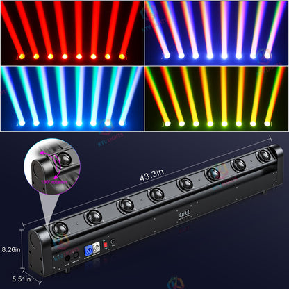 KTVLIGHTS 120W RGBW Beam Moving Head Light for DJ Stage Shows -E46