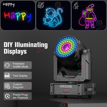 KTVLIGHTS 120W Bluetooth APP Animation Moving Head Light-A32