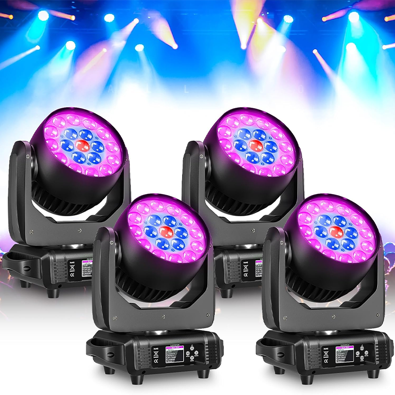 KTVLIGHTS LED 285W RGBW 19 LED Moving Head Light DJ Stage Lighting-E54
