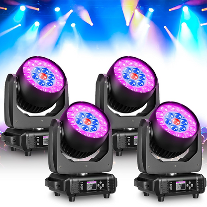 KTVLIGHTS LED 285W RGBW 19 LED Moving Head Light DJ Stage Lighting-E54