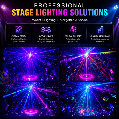 KTVLIGHTS RGB Scanning Laser Moving Head DJ Stage Light-B16